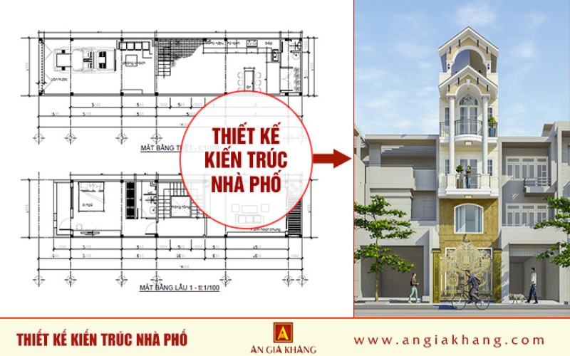 Thiết kế kiến trúc nhà phố sang trọng tại Cần Thơ