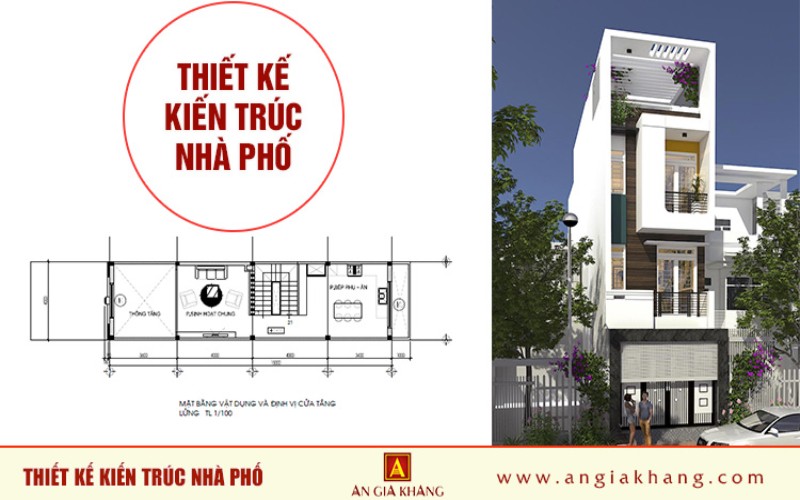 Thiết kế kiến trúc nhà phố tại Cần Thơ